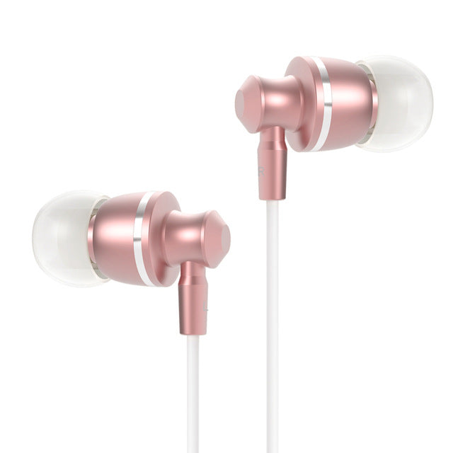 Metallic Earbuds with Mic
